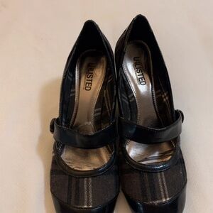 Unlisted Black Plaid Mary Jane Flats with Strap